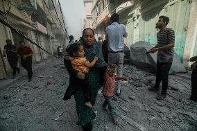 Explosion in Gaza - Palestine