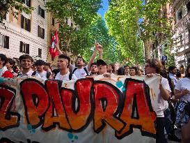 Demonstration Against The Security Decree - Rome