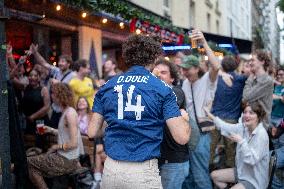 Atmosphere in paris bars during the PSG - Inter Milan match - Paris AJ