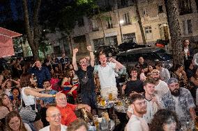 Atmosphere in paris bars after the PSG - Inter Milan match - Paris AJ