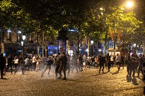 Clashes Between PSG Fans And The Police - Paris