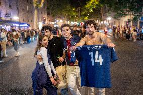 PSG Fans Celebrate Victory - UEFA Champions League Final - Paris