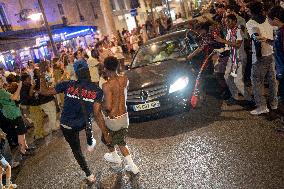 PSG Fans Celebrate Victory - UEFA Champions League Final - Paris