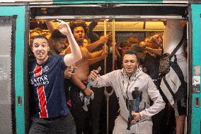 PSG Fans Celebrate Victory - UEFA Champions League Final - Paris