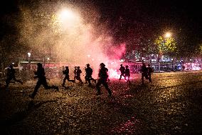Clashes Between PSG Fans And The Police - Paris