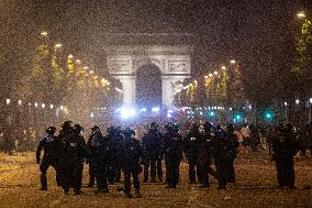 Clashes Between PSG Fans And The Police - Paris