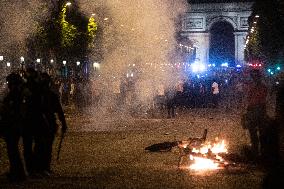 Clashes Between PSG Fans And The Police - Paris