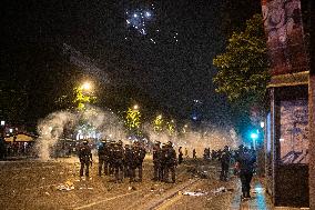 Clashes Between PSG Fans And The Police - Paris