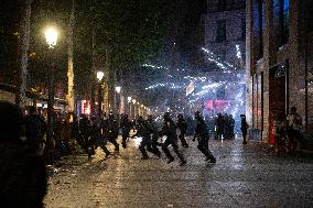 Clashes Between PSG Fans And The Police - Paris