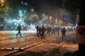 Clashes Between PSG Fans And The Police - Paris