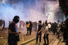 Clashes Between PSG Fans And The Police - Paris