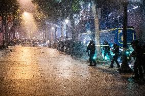 Clashes Between PSG Fans And The Police - Paris