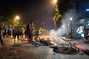 Clashes Between PSG Fans And The Police - Paris