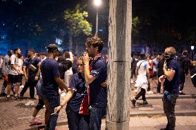 Clashes Between PSG Fans And The Police - Paris