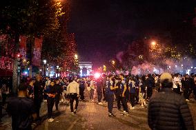 Clashes Between PSG Fans And The Police - Paris