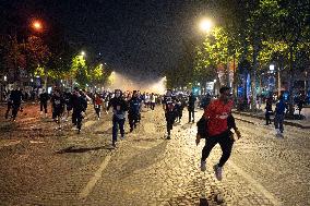 Clashes Between PSG Fans And The Police - Paris
