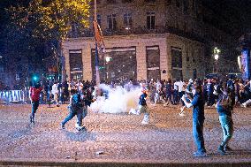 Clashes Between PSG Fans And The Police - Paris