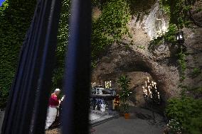 Pope Leo XIV at Rosary In The Vatican Gardens