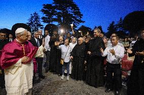 Pope Leo XIV at Rosary In The Vatican Gardens