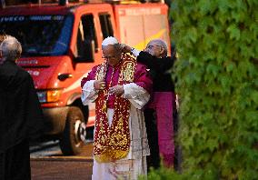 Pope Leo XIV at Rosary In The Vatican Gardens