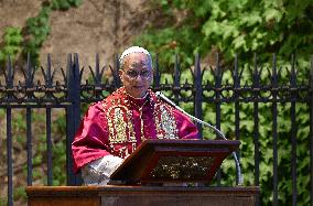 Pope Leo XIV at Rosary In The Vatican Gardens