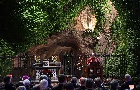Pope Leo XIV at Rosary In The Vatican Gardens