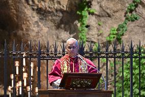 Pope Leo XIV at Rosary In The Vatican Gardens