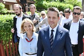 Polish Presidential Candidate Rafal Trzaskowski Votes - Warsaw