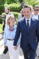 Polish Presidential Candidate Rafal Trzaskowski Votes - Warsaw
