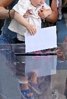 Polish Presidential Candidate Rafal Trzaskowski Votes - Warsaw