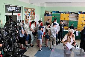 Polish Presidential Candidate Rafal Trzaskowski Votes - Warsaw
