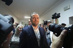 Polish Presidential Candidate Karol Nawrocki Votes - Warsaw
