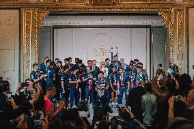 PSG team's players received at Elysee Palace - Paris