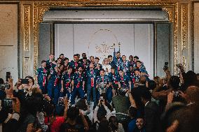 PSG team's players received at Elysee Palace - Paris