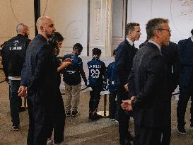 PSG team's players received at Elysee Palace - Paris
