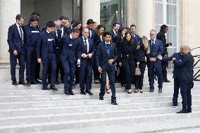 Ceremony at the Elysee for 2025 PSG UEFA Victory - Paris