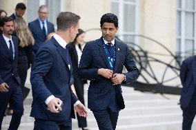 Ceremony at the Elysee for 2025 PSG UEFA Victory - Paris