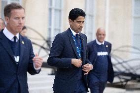 Ceremony at the Elysee for 2025 PSG UEFA Victory - Paris
