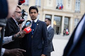 Ceremony at the Elysee for 2025 PSG UEFA Victory - Paris