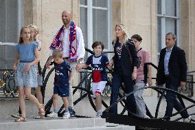 Ceremony at the Elysee for 2025 PSG UEFA Victory - Paris