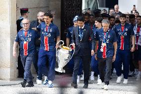 Ceremony at the Elysee for 2025 PSG UEFA Victory - Paris