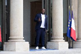 Ceremony at the Elysee for 2025 PSG UEFA Victory - Paris