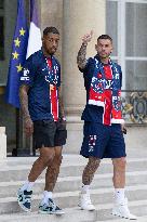 Ceremony at the Elysee for 2025 PSG UEFA Victory - Paris