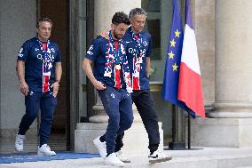 Ceremony at the Elysee for 2025 PSG UEFA Victory - Paris