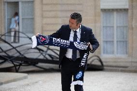 Ceremony at the Elysee for 2025 PSG UEFA Victory - Paris