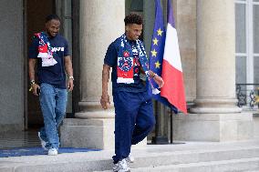 Ceremony at the Elysee for 2025 PSG UEFA Victory - Paris