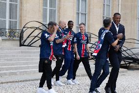 Ceremony at the Elysee for 2025 PSG UEFA Victory - Paris