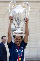 Ceremony at the Elysee for 2025 PSG UEFA Victory - Paris