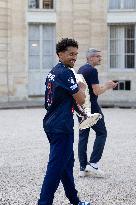 Ceremony at the Elysee for 2025 PSG UEFA Victory - Paris