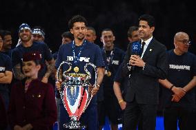 PSG celebrates Champions League trophy at Parc des Princes - FA
